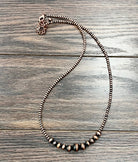 Isac Women's 26" Copper Western Bead Necklace 
