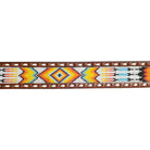 Women's Cowboy Chrome Indian Head Buckle With Buck Stitch and Rainbow Indian Beads 1895