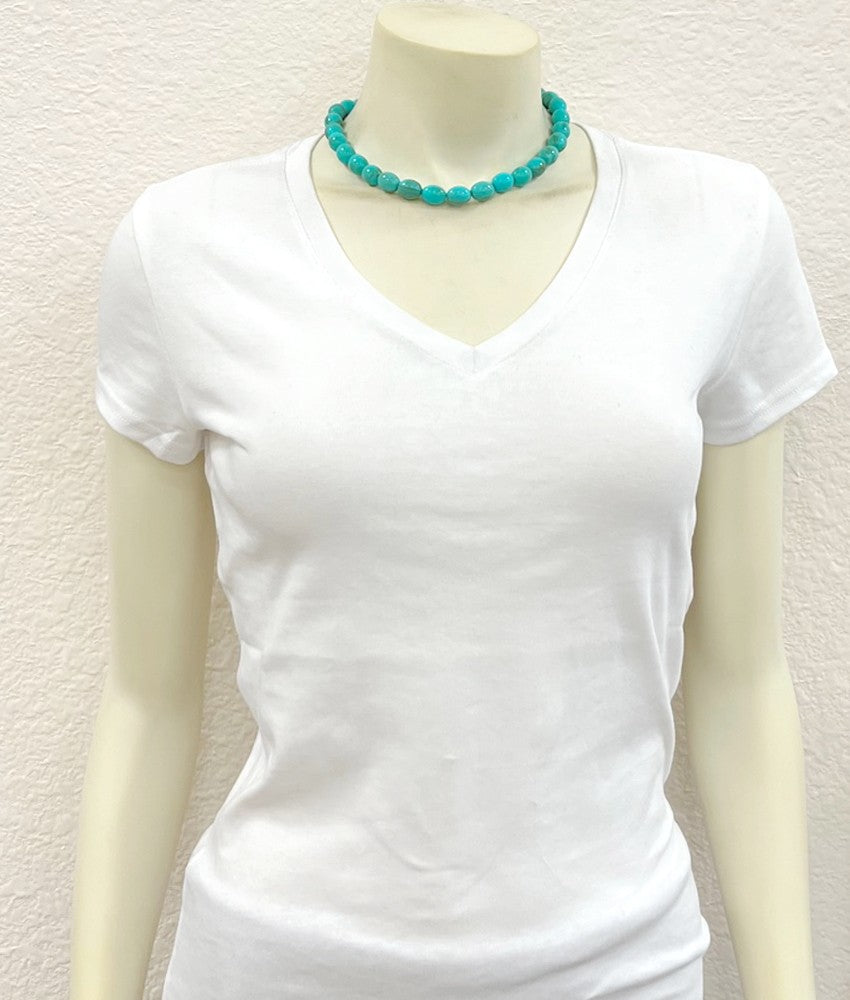 Isac Women's 15" 14mm Oval Bead Necklace 