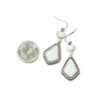 Women's Isac 1.6" Long Arrowhead White Turquoise Earrings 