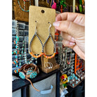 Bijoux Fab Teardrop Sterling Silver Pearl & Orange Spiny Oyster Earrings EAR-TEAR-184-SPI