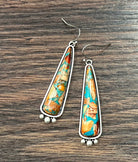 Isac Women's big 2" Western Gemstone Earrings 