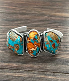 Isac Women's Big Western Gemstone Cuff Bracelet  