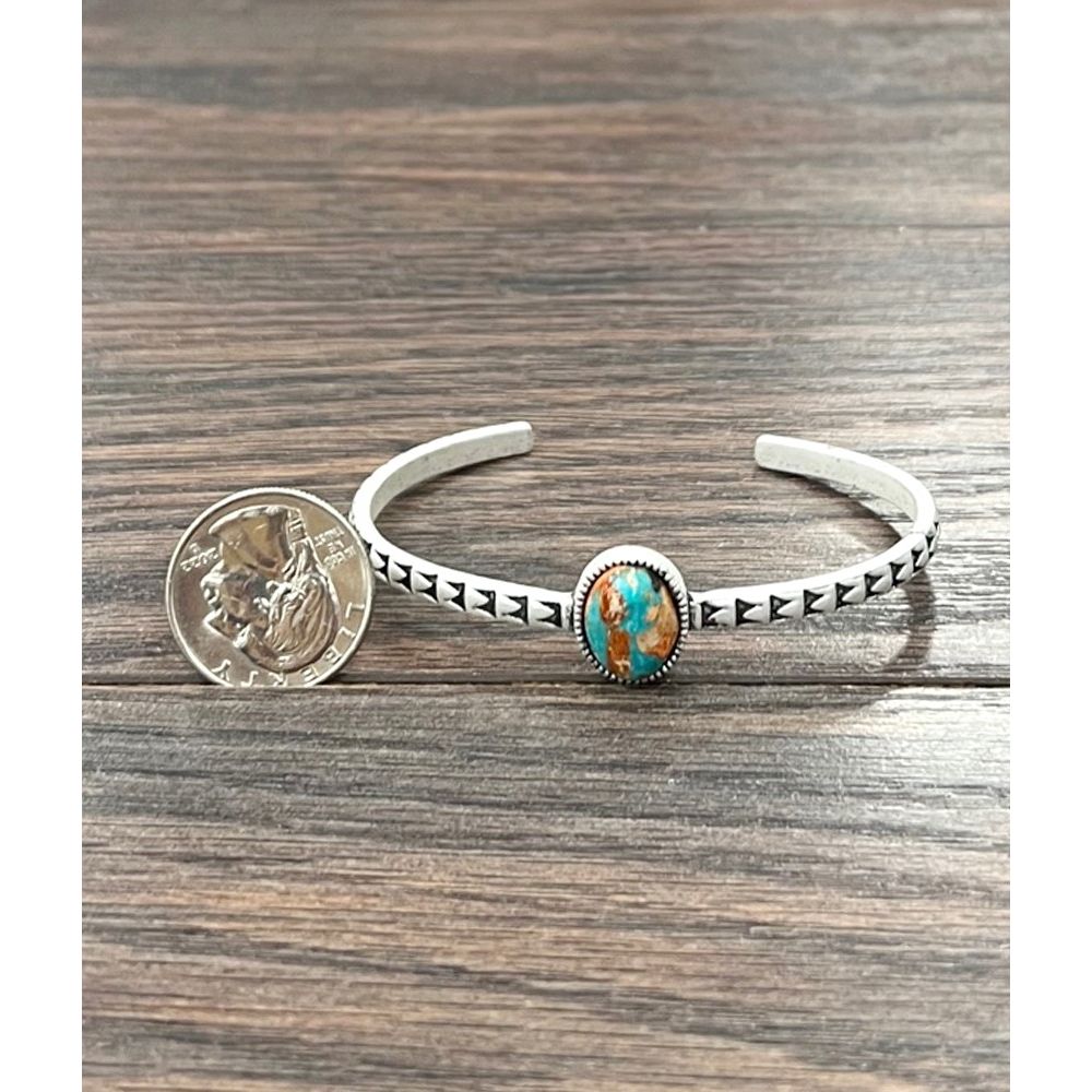 Women's Isac 16mm Oval Gemstone Cuff Bracelet 711384