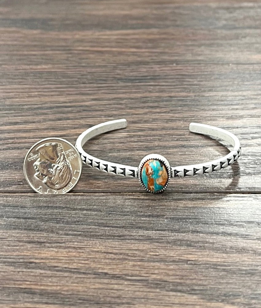 Women's Isac 16mm Oval Gemstone Cuff Bracelet 711384