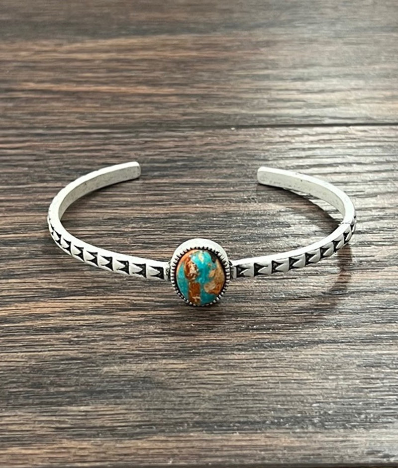 Women's Isac 16mm Oval Gemstone Cuff Bracelet 711384