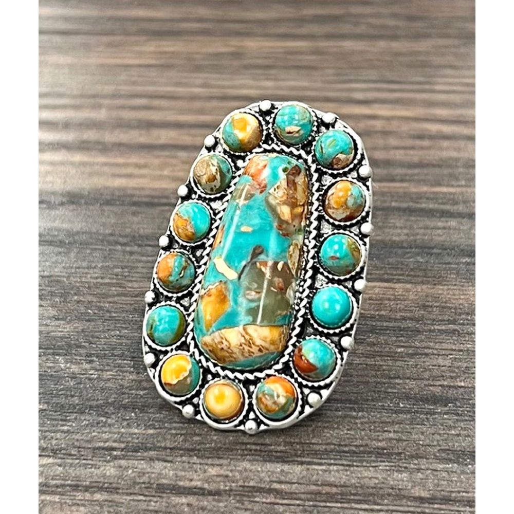 Women's Isac Western Gemstone Adjustable Ring 750484