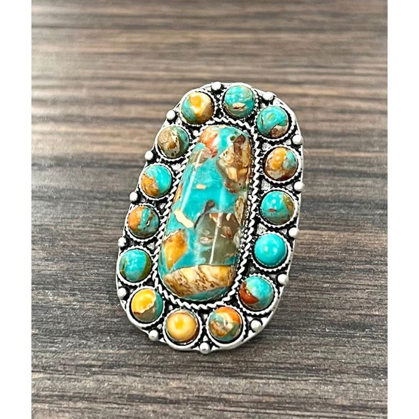 Women's Isac Western Gemstone Adjustable Ring 750484