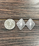 Isac Brass Concho Stud Earrings 724558-1