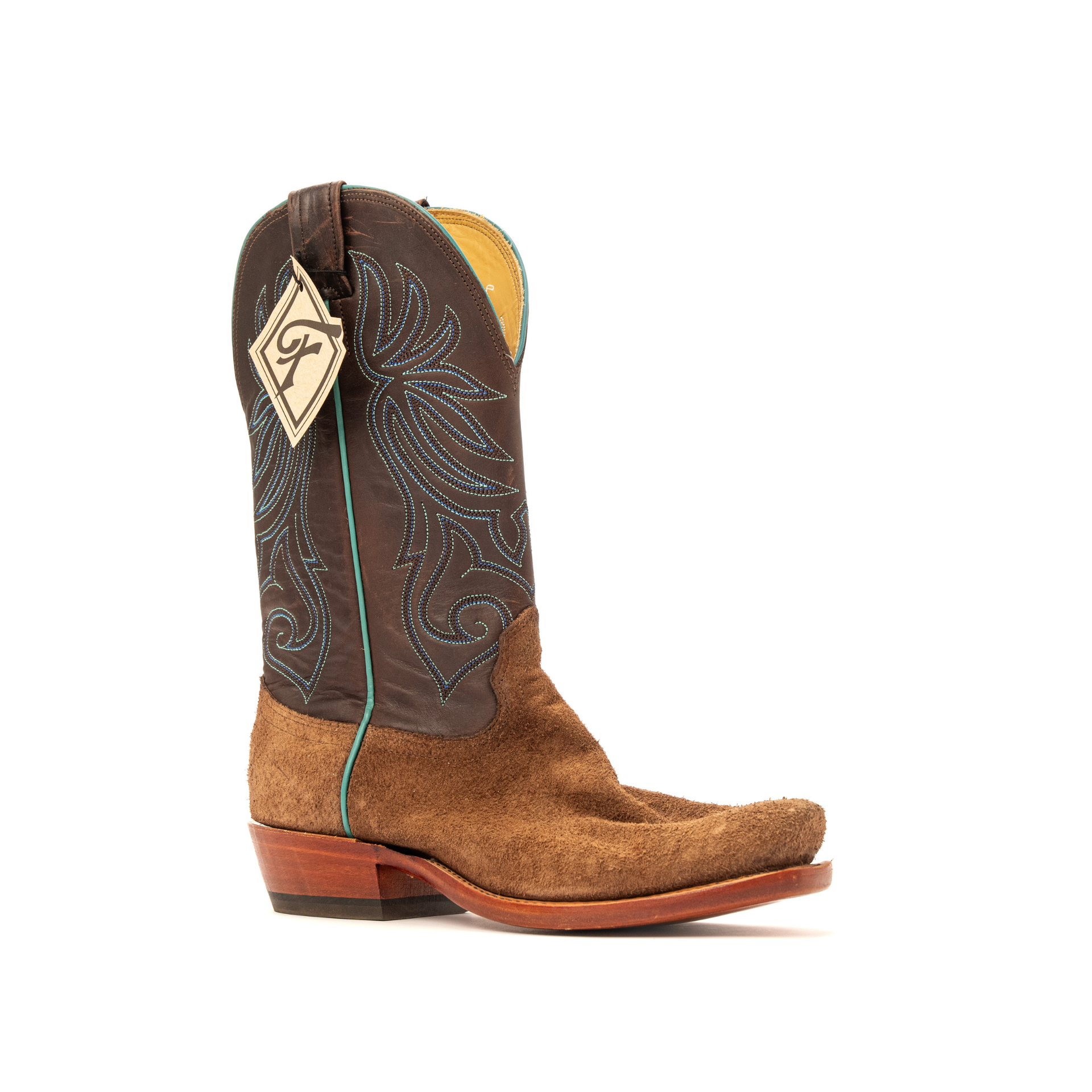 Men's Fenoglio Chocolate Fuji Roughout Cutter Toe Boots FB15291217