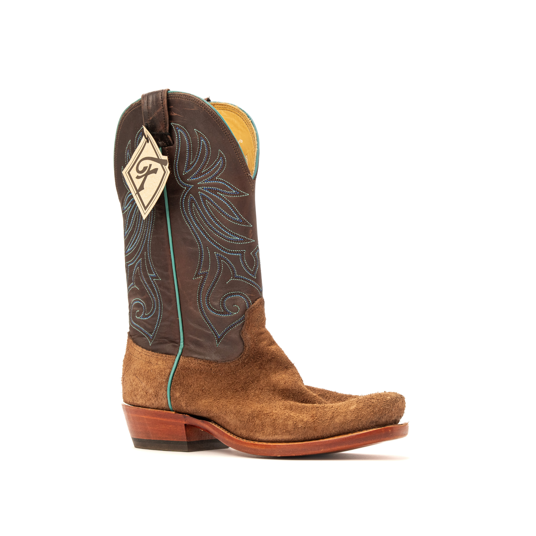 Men's Fenoglio Chocolate Fuji Roughout Boot 13" FB15291217 - Crazy House Western Wear