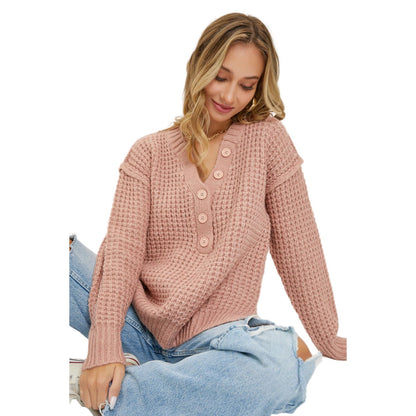Women's Soft Chunky Knit Sweater SW1539-MAUVE