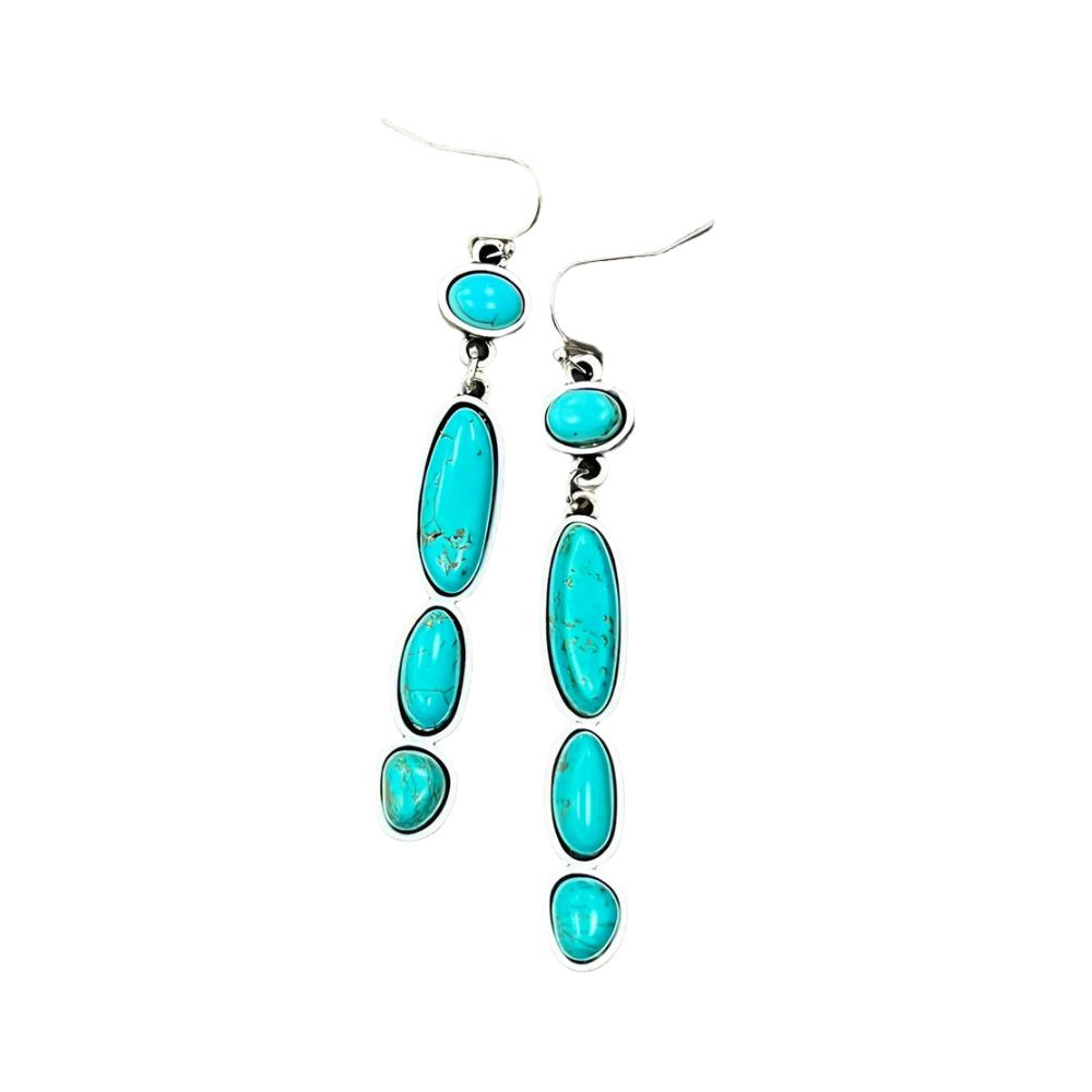 Women's Isac Turquoise Earrings 724770 - Crazy House Western Wear