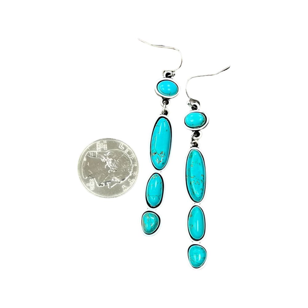 Women's Isac Turquoise Earrings 724770 - Crazy House Western Wear