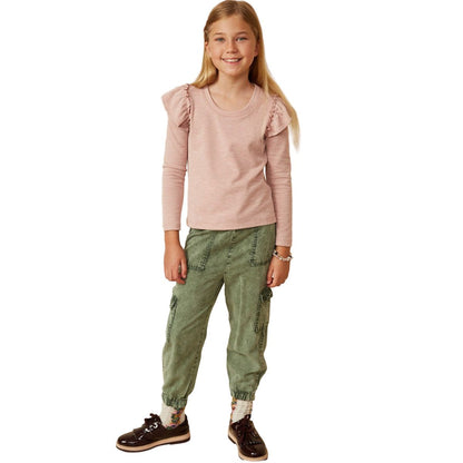 Girls Textured Scoop Neck Knit Top GY7616