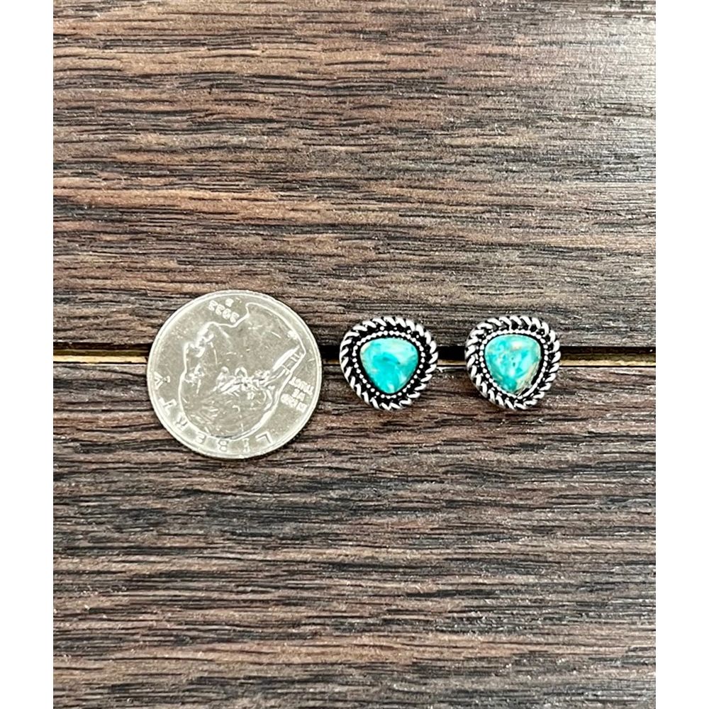 Isac 7mm Irregular Gemstone Stud Earrings 724829-1