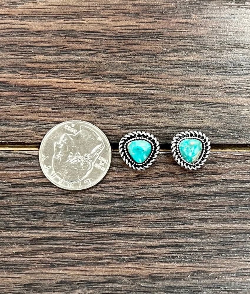 Isac 7mm Irregular Gemstone Stud Earrings 724829-1