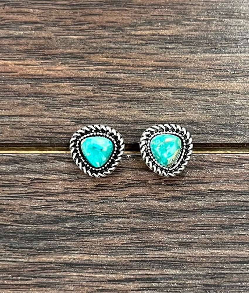 Isac 7mm Irregular Gemstone Stud Earrings 724829-1