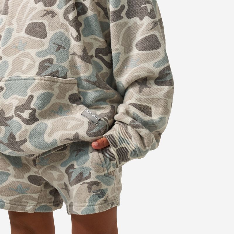 Burlebo Boy's Mallard Mayhem Camo Vintage Washed Hoodie Y-VWFH-MMAYC