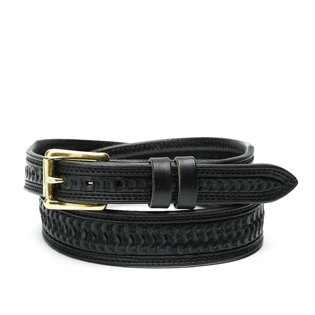 Men's Texas Saddlery Swirl Black Tapered Belt 1W12T