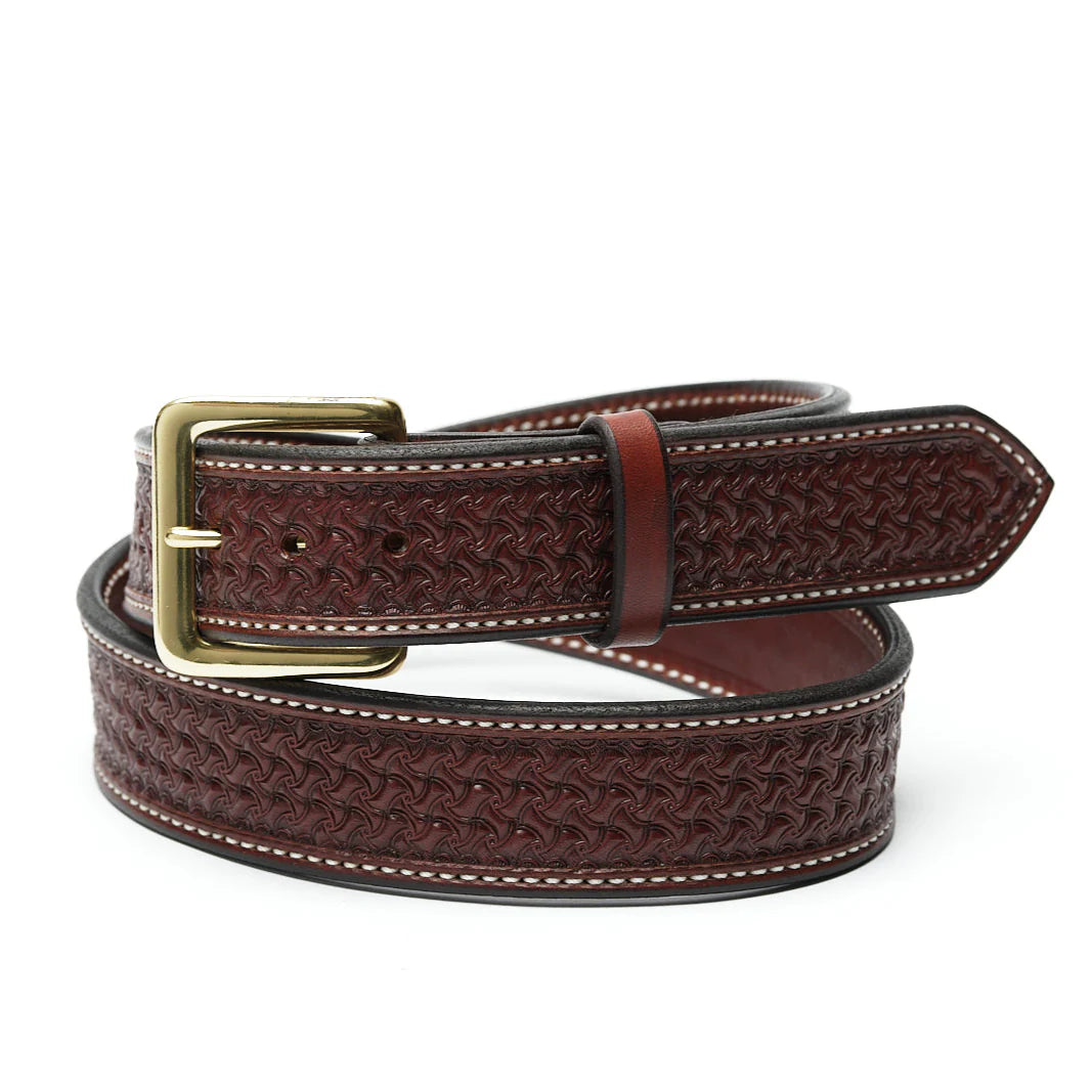 Men's Texas Saddlery Western Chocolate Spider Belt 1W43