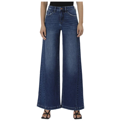 Women's Vervet Tummy Control High Rise Wide Leg Jeans LV1443-P