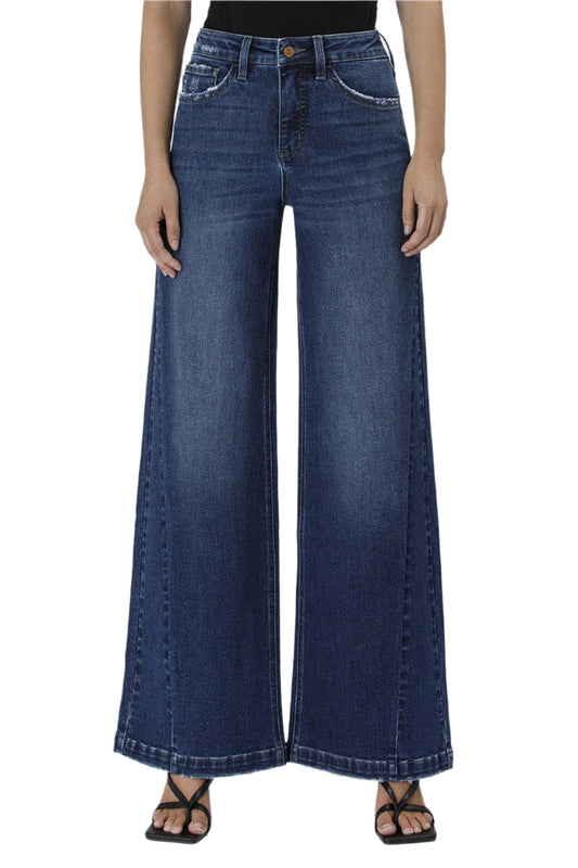 Vervet Tummy Control High Rise Wide Leg Jeans