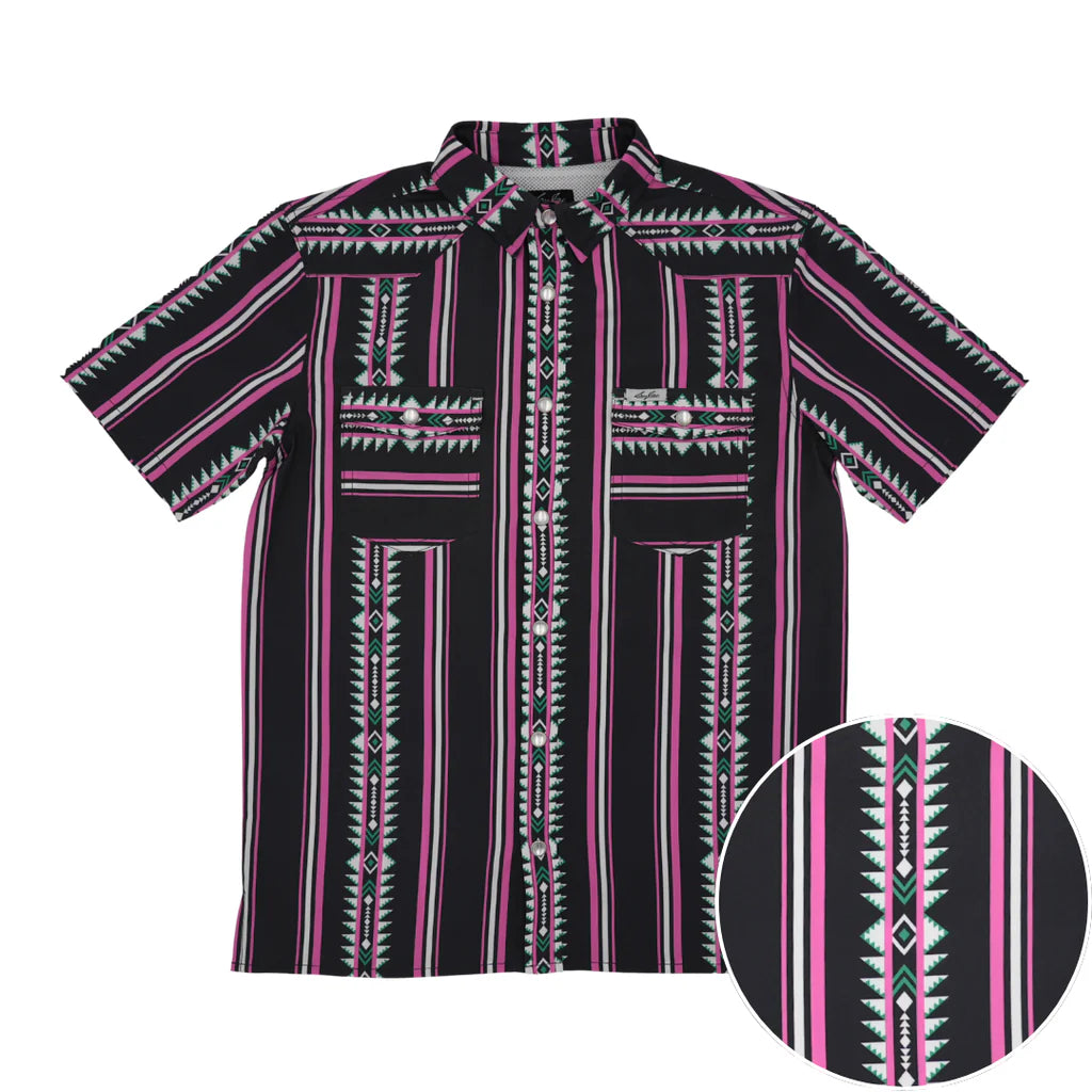 Boy's SanJac The Roswell Short Sleeve Performance Pearl Snap Shirt YTH-SS-RWELL