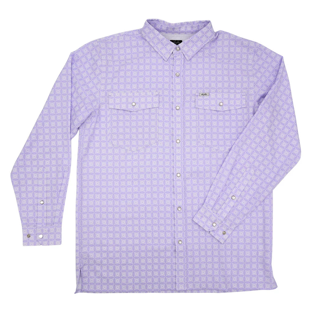 Men's SanJac Long Sleeve Performance Shirt- Lavender COA-LS-LAV