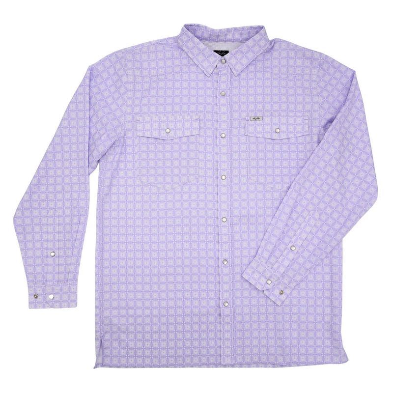 Men's SanJac Long Sleeve Performance Shirt- Lavender COA-LS-LAV