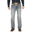 Men's Rock and Roll Regular Fit Stackable Boot Cut Jeans BMSPD03658 - Crazy House Western Wear