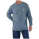 Men's Carhartt Loose Fit Long Sleeve Pocket T-shirt - Blue K126-HH5 - Crazy House Western Wear