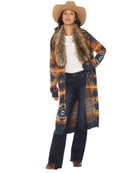 Women's Panhandle Slim Women's Fur Southwestern Print Cardigan LW95T07933