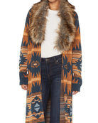 Women's Panhandle Slim Women's Fur Southwestern Print Cardigan LW95T07933