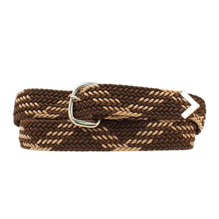 Men's Nocona Brown Nylon Braided Belt 