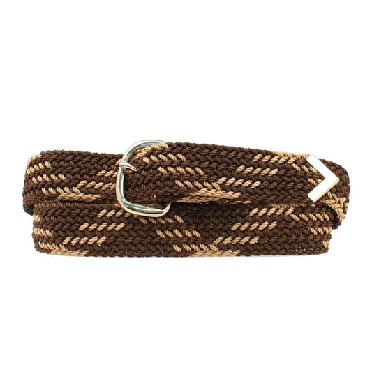 Men's Nocona Brown Nylon Braided Belt 