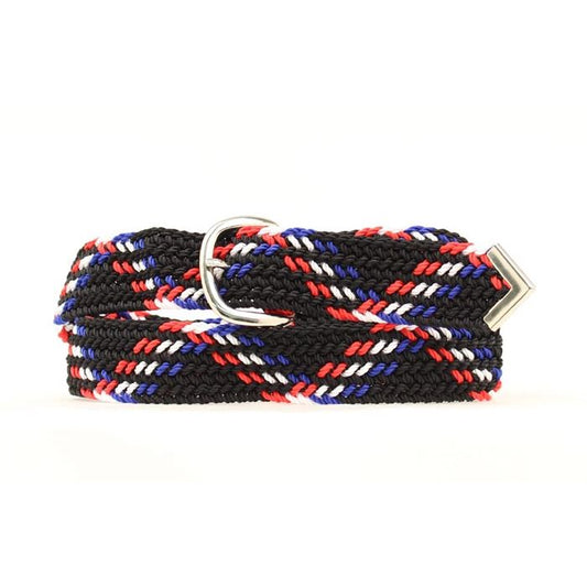 Men's M&F Western Red, White, Blue and Black Woven Belt 