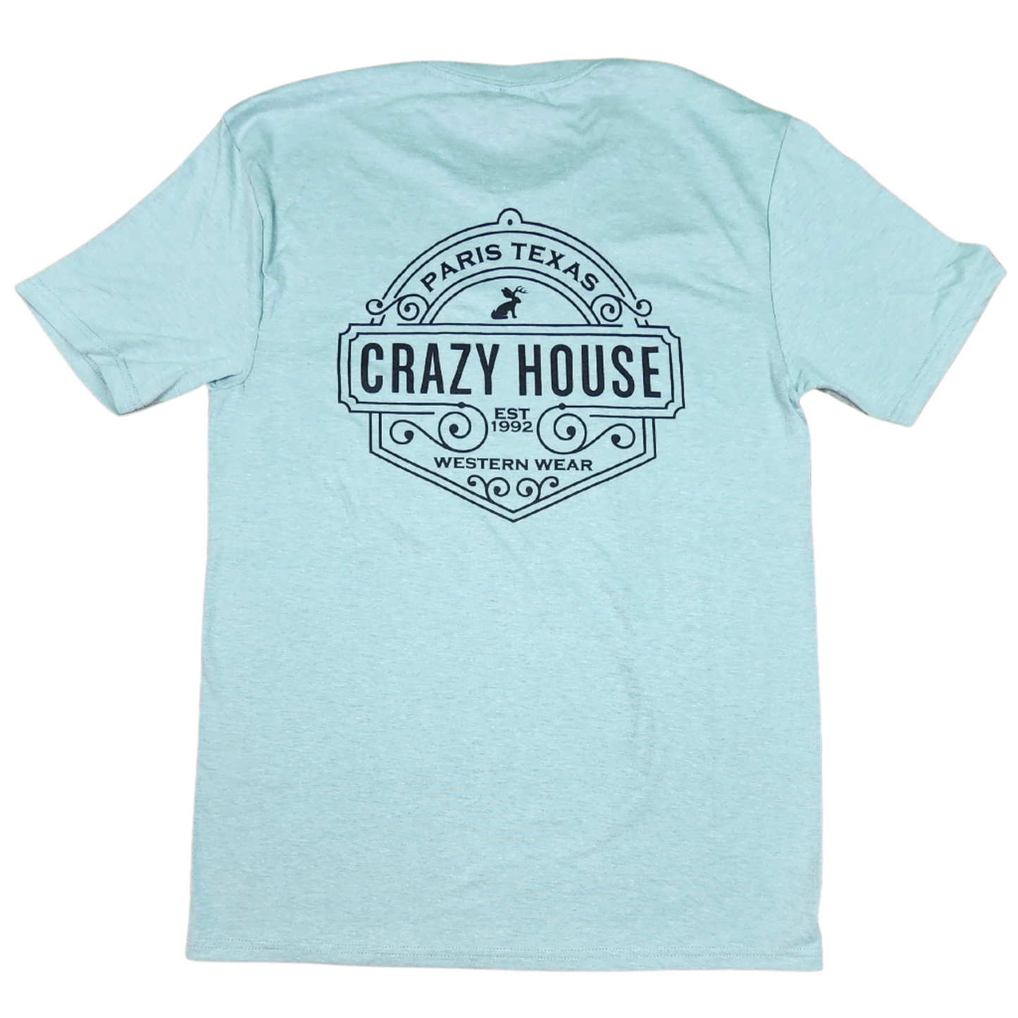 Crazy House Jackalope Saloon Sign T-Shirt - Crazy House Western Wear