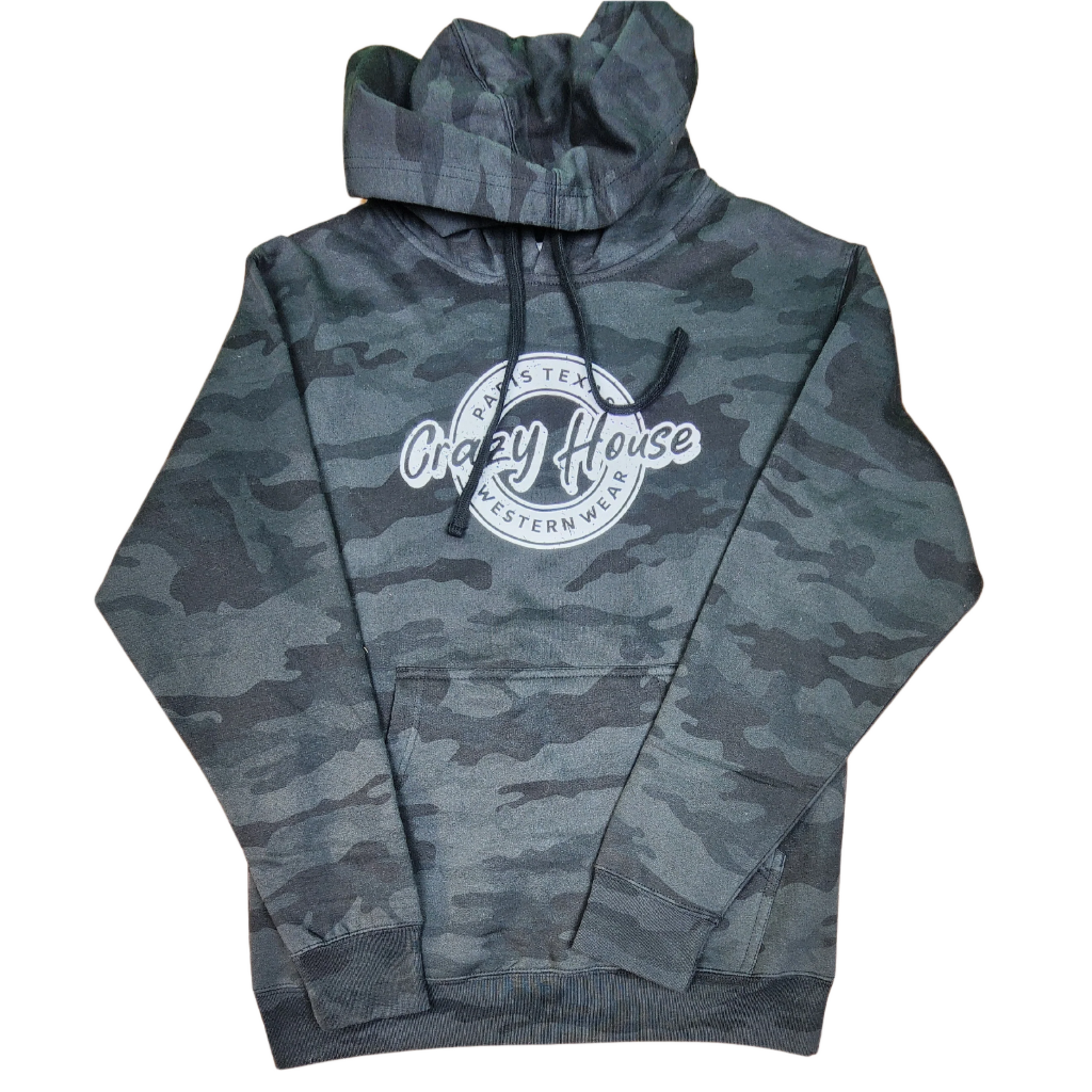 Crazy House Circle Logo Camo Hoodie - Crazy House Western Wear