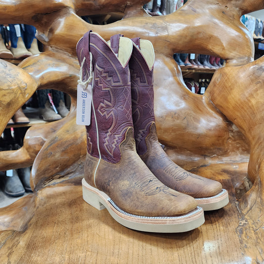 Anderson Bean Natural Brahma Bison with 13" Oxblood Outlaw Tops