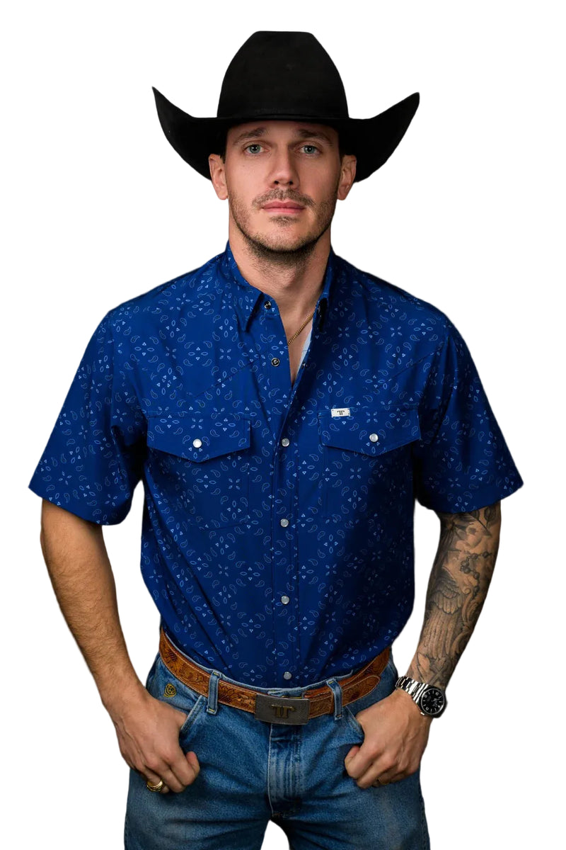Ferrell Men's The Tanner Short Sleeve Pearl Snap Shirt FPS1026147