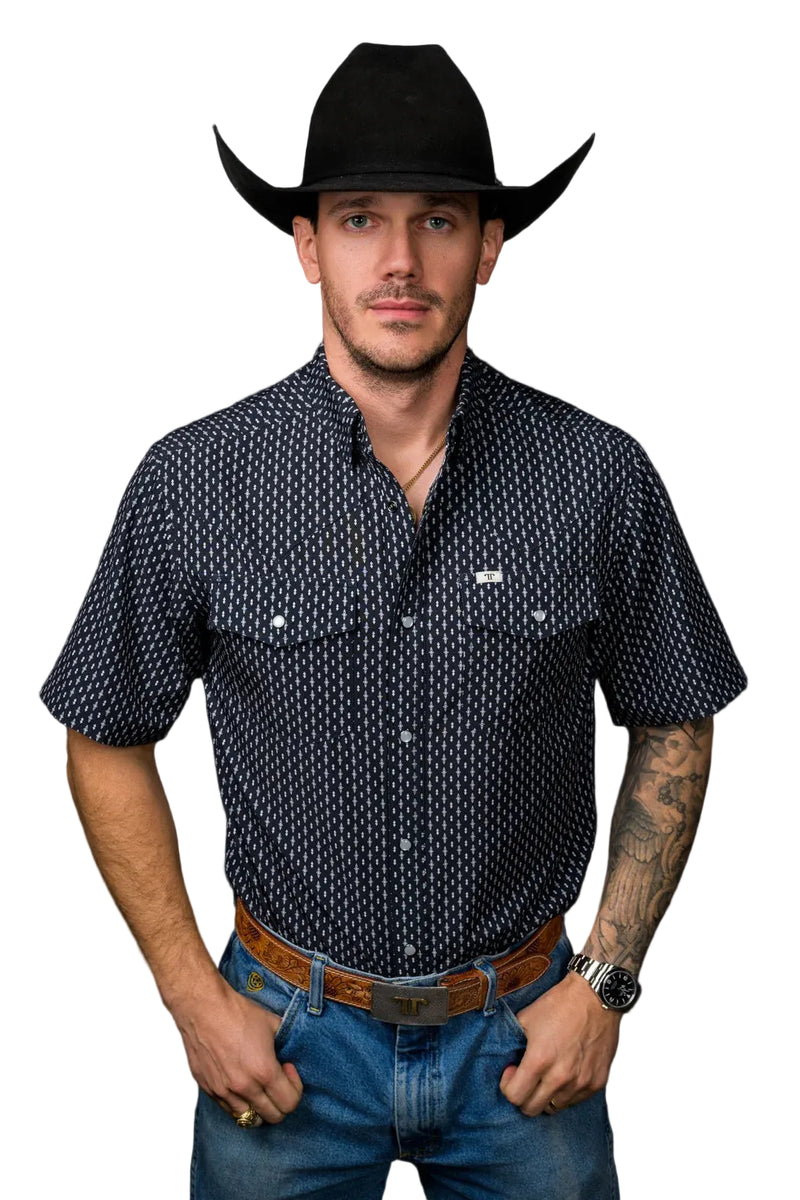 Ferrell Men's The Cash Short Sleeve Pearl Snap Shirt FPS1026142