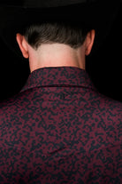 Ferrell Men's The Grant Pearl Snap Polo In Maroon FP1026151