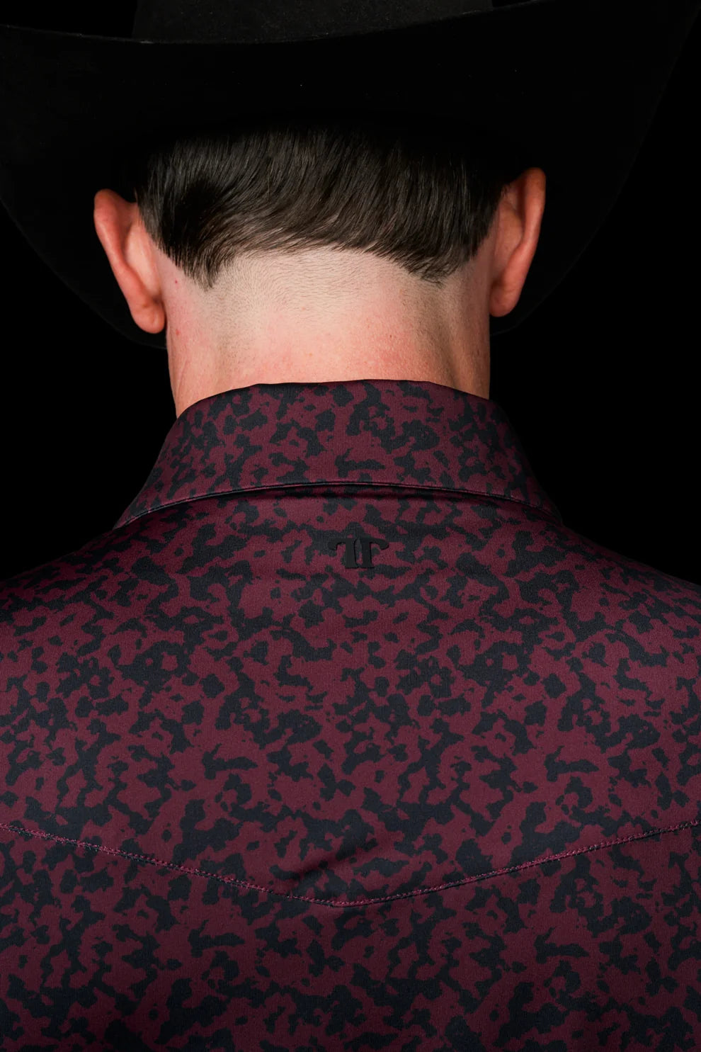 Ferrell Men's The Grant Pearl Snap Polo In Maroon FP1026151