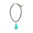 Women's Isac Navajo Pearl Turquoise Necklace 738029 - Crazy House Western Wear