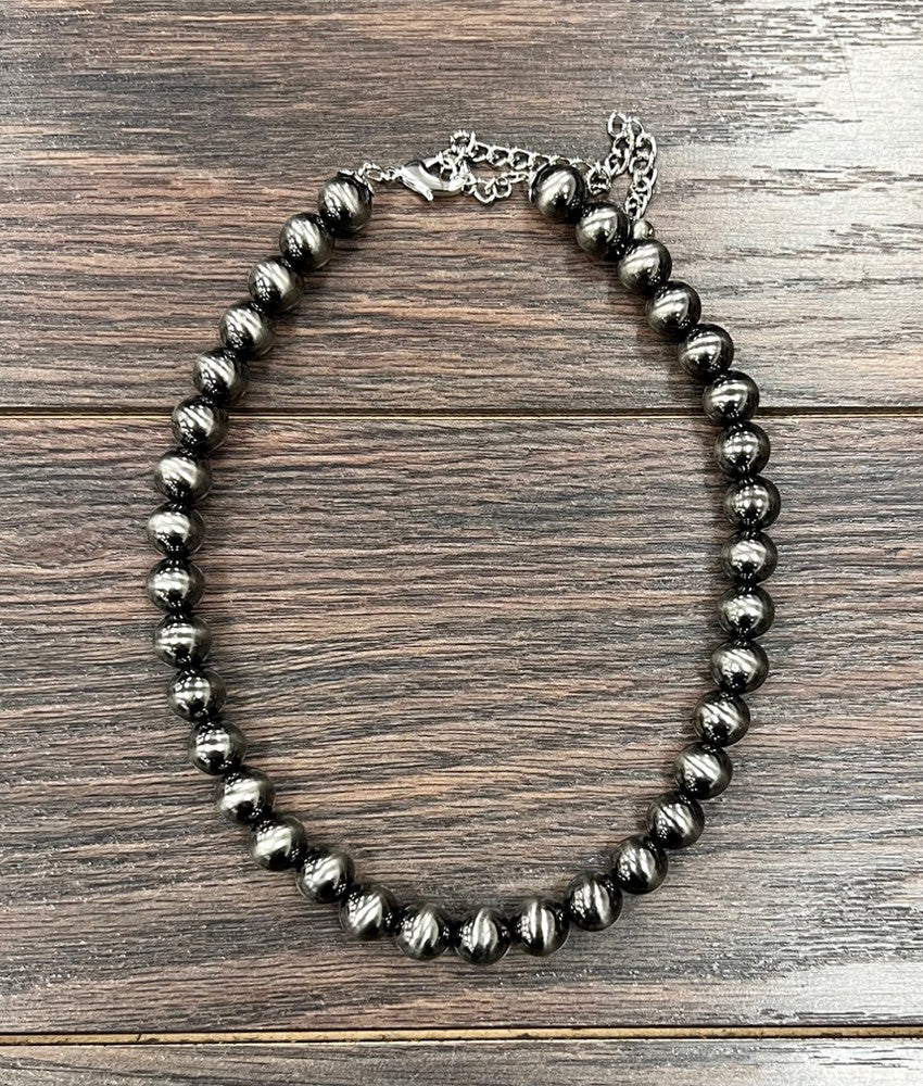 Isac Women's 16" 12mm Polish Western Bead Necklace 738036