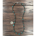 Women's Isac 26" Handmade 6mm Polish Navajo Turquoise Necklace 738050