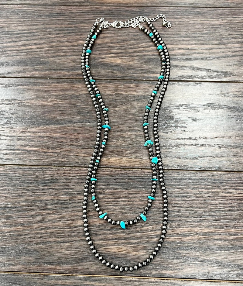 Women's Isac 30" Handmade Polish Navajo Turquoise Necklace 738052