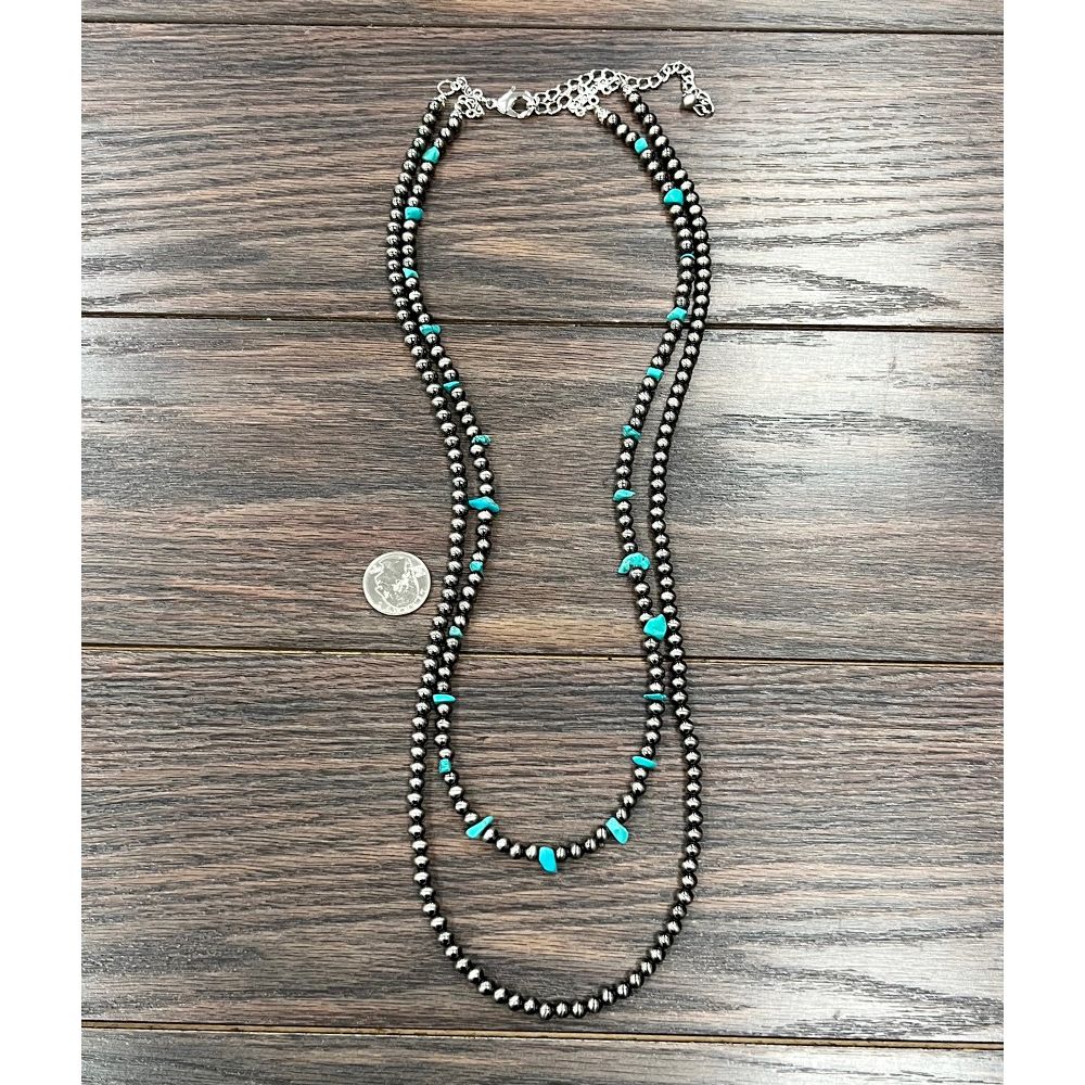 Women's Isac 30" Handmade Polish Navajo Turquoise Necklace 738052