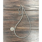 Women's Isac 20" Handmade 6 mm Silver Navajo Necklace 738086